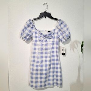 Blue & White Plaid Dress